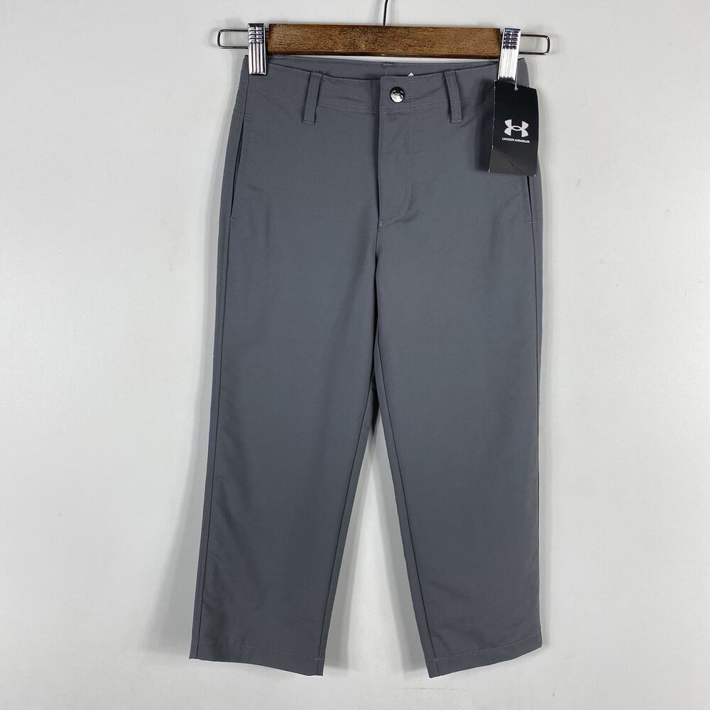 Under Armour Pants Boys 4 Gray Snap Casual Everyday